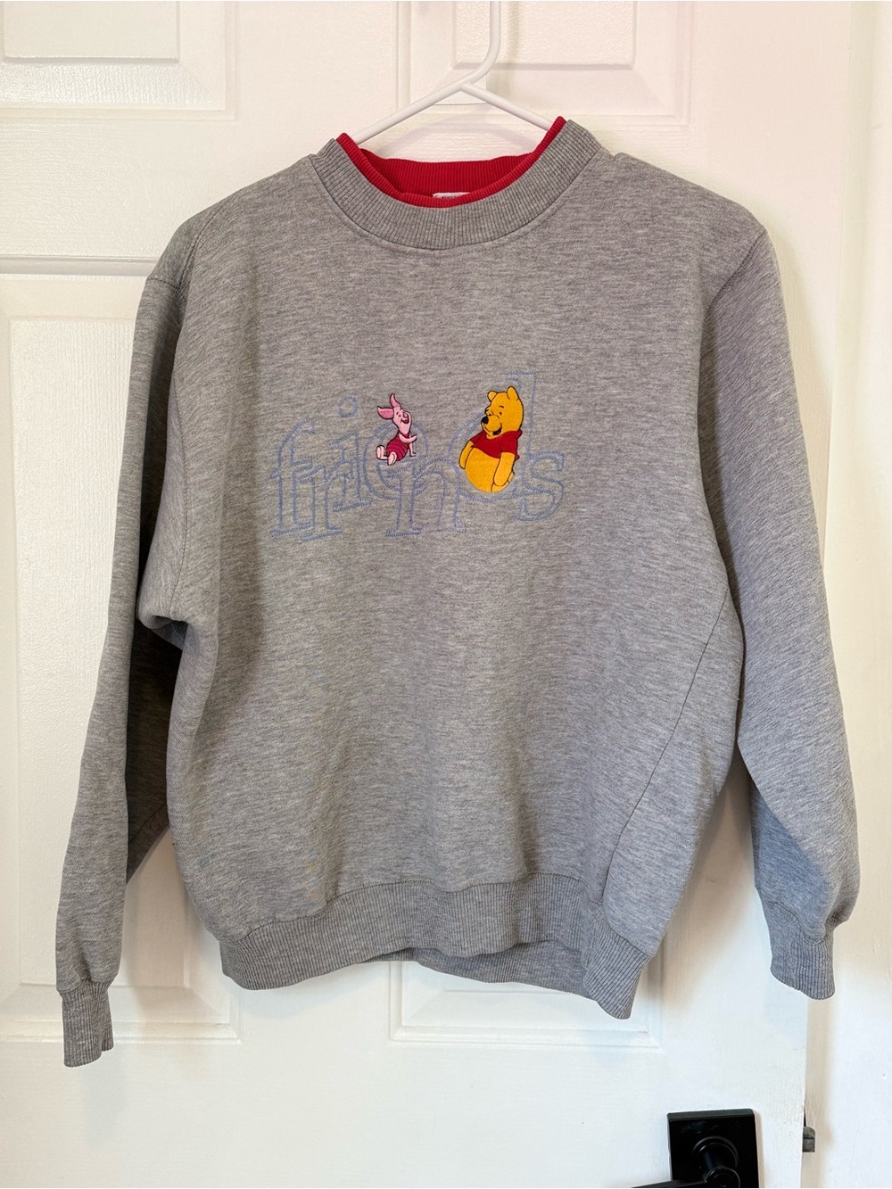 Gray Winnie the Pooh Graphic Crewneck Sweater